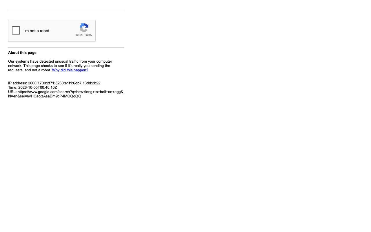 The page before Search without AI Overview