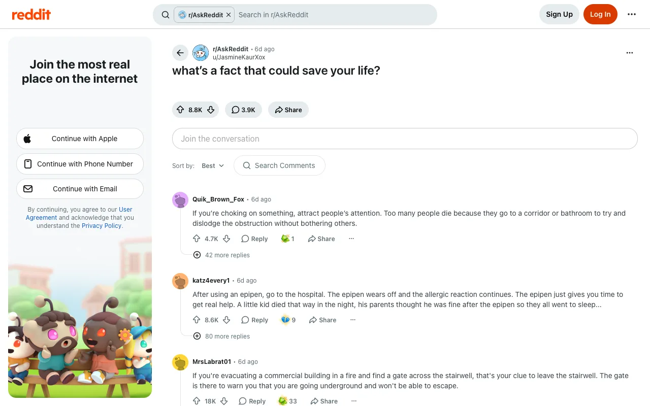 Reddit with Wide Reddit threads