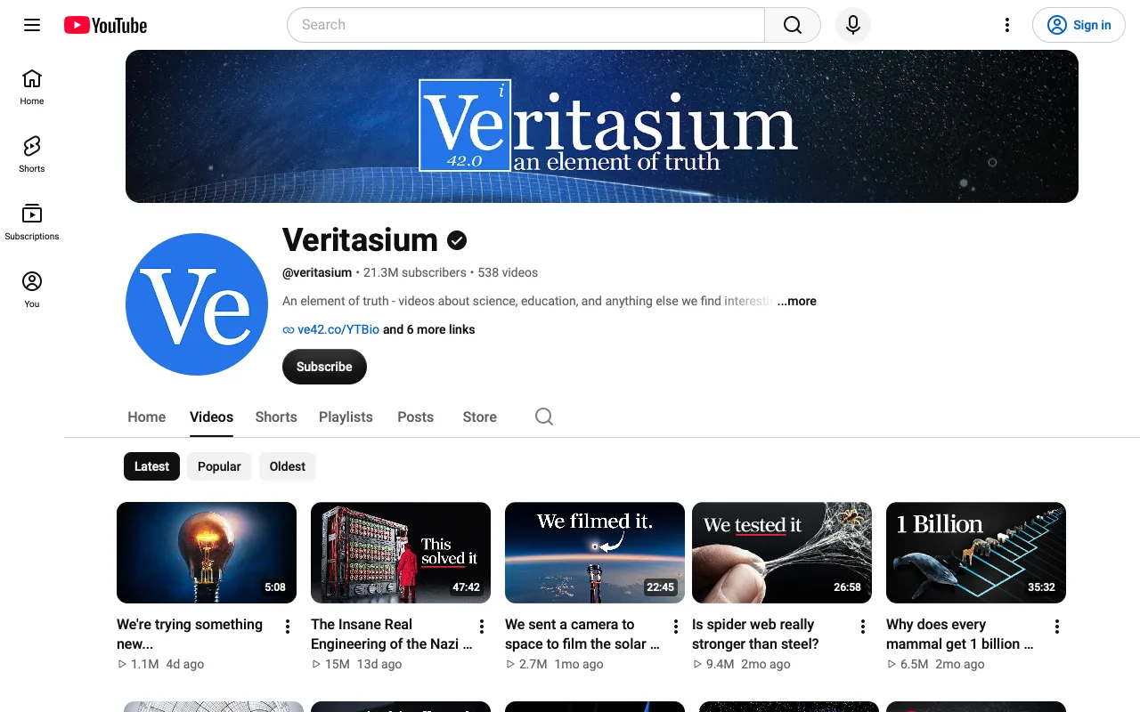 YouTube with Denser video grid