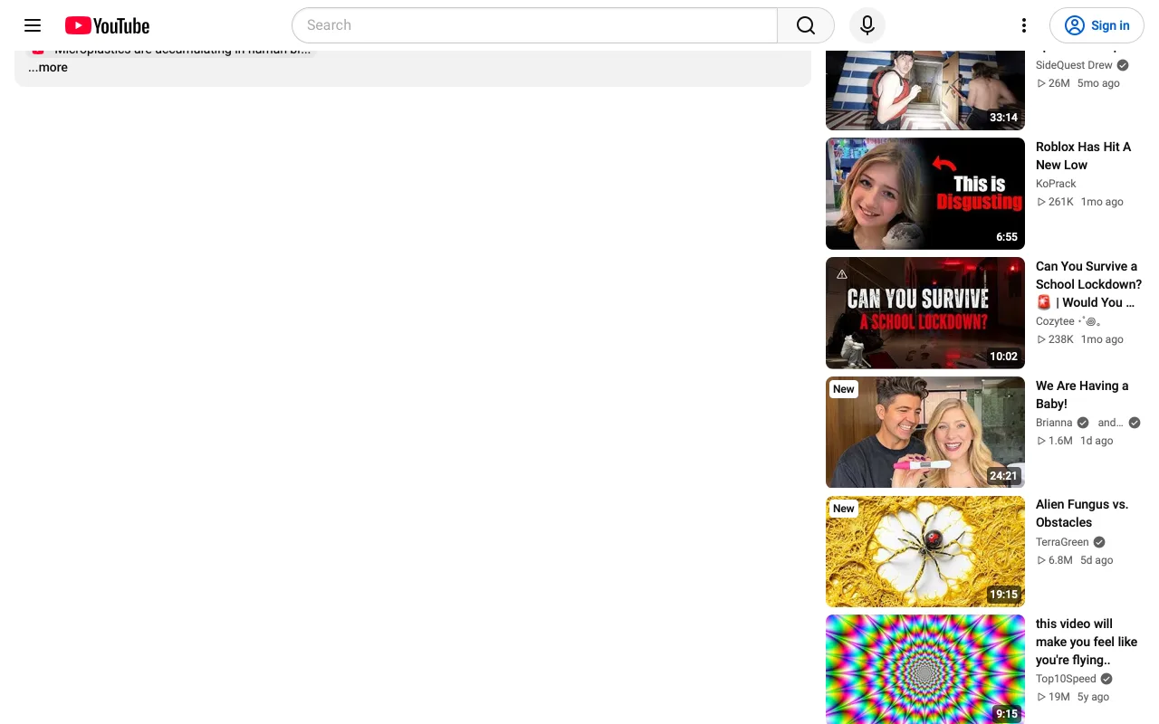 YouTube with Hide video comments